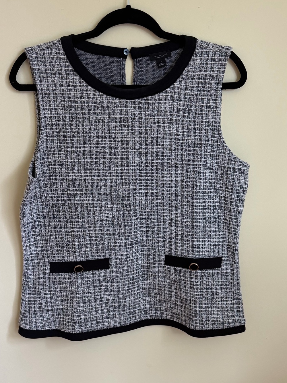 Ann Taylor Tweed Sleeveless Top